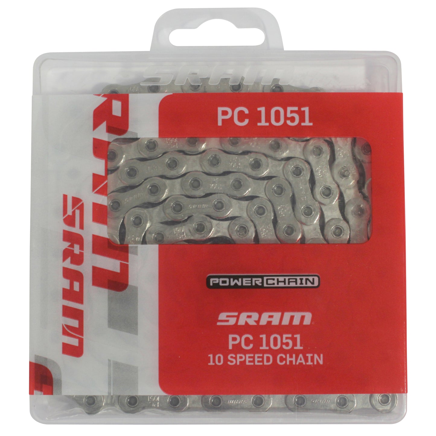 10-speed bike chain. Road-MTB Sram pc-1051 grey-black 114 links