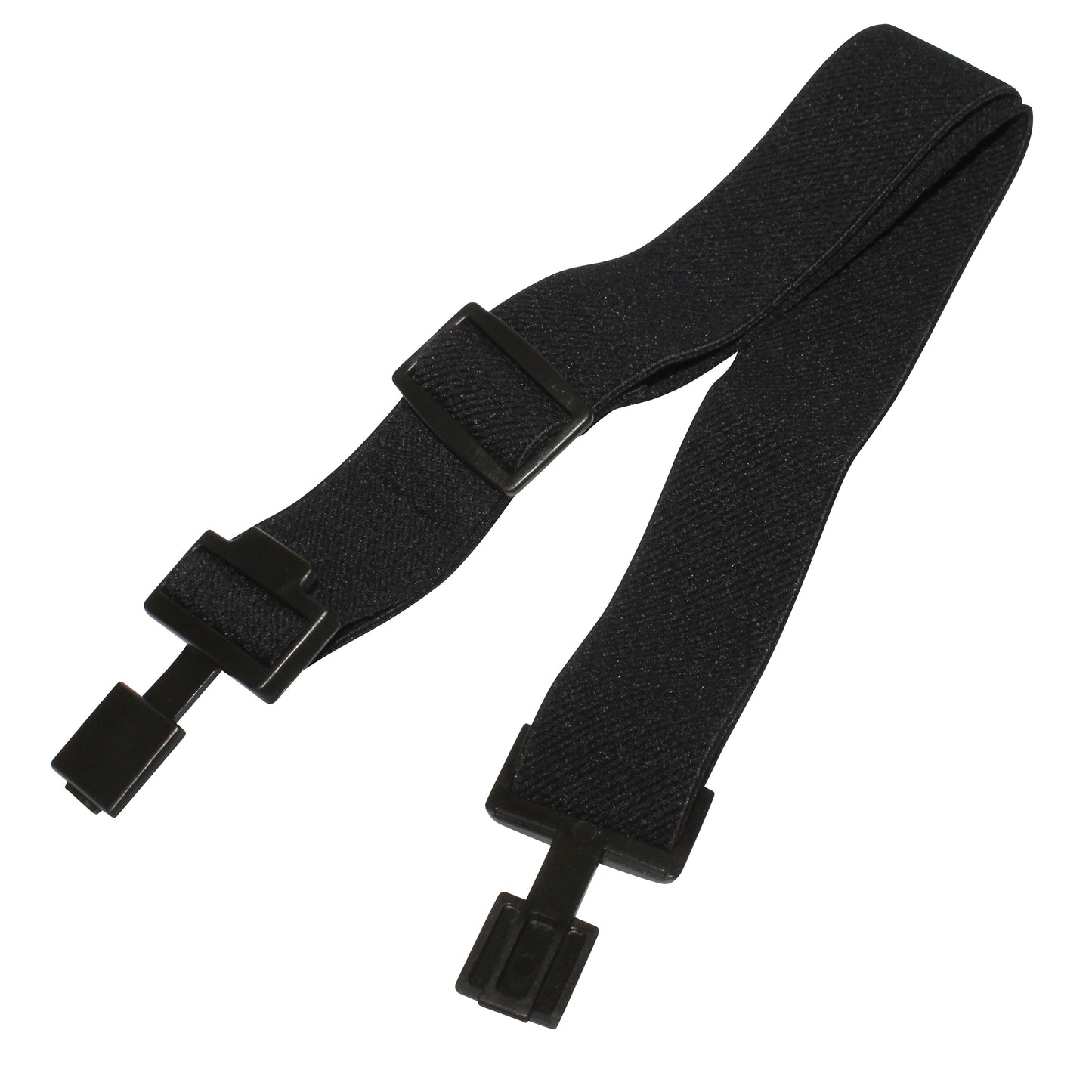 Elastic strap for transmitter belt with square end fastening