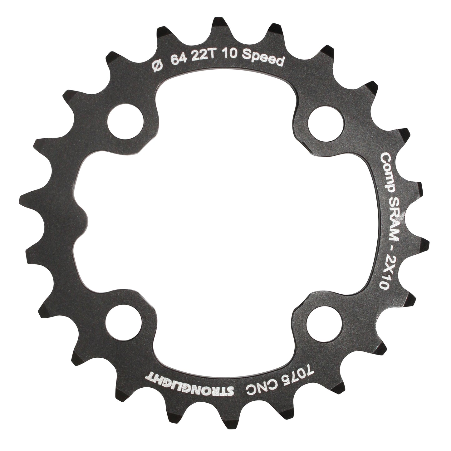 Plateau VTT 4 bras Stronglight D64 pour SRAM XO Shimano int22 10V