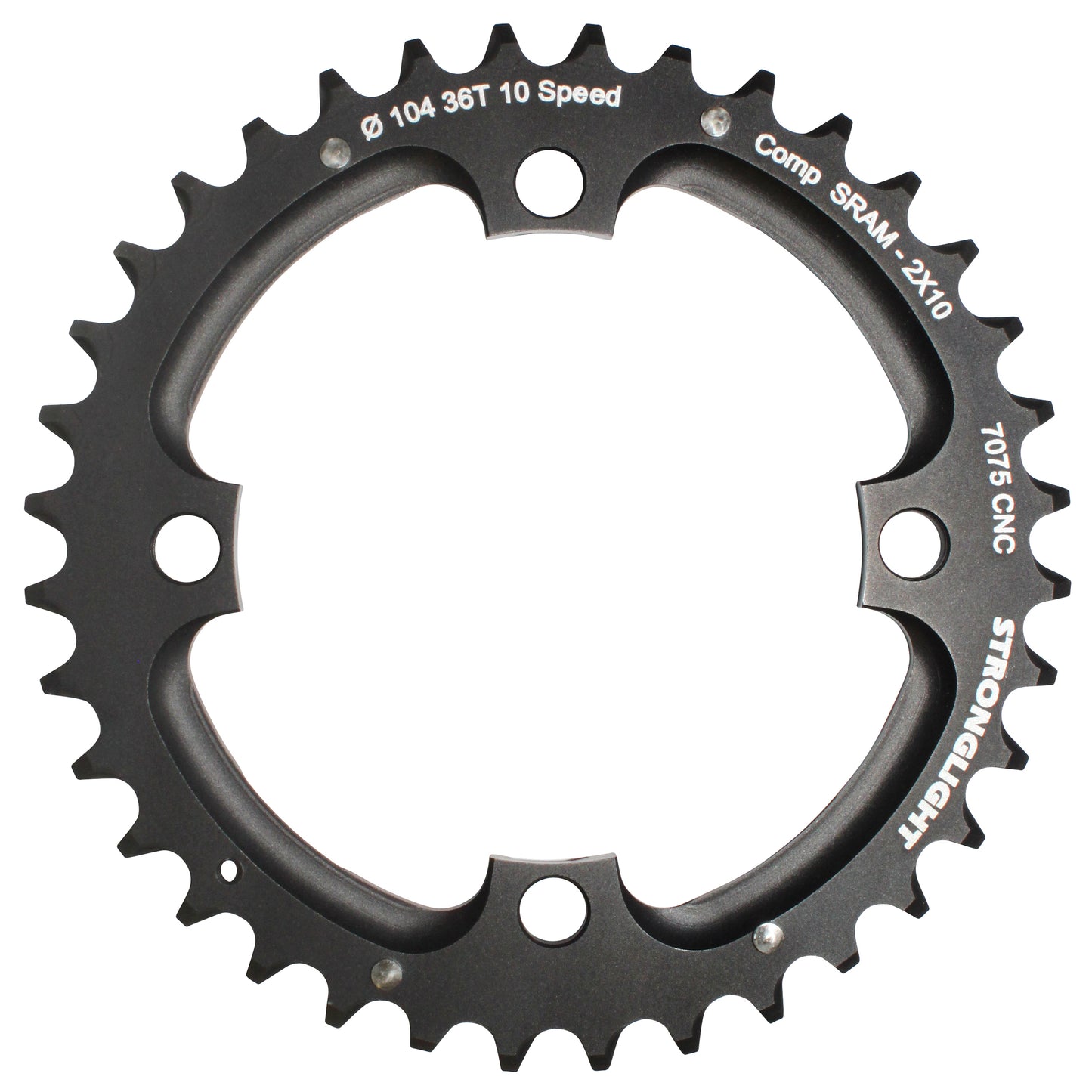 Plateau VTT 4 bras Stronglight D104 pour SRAM XO double 36D