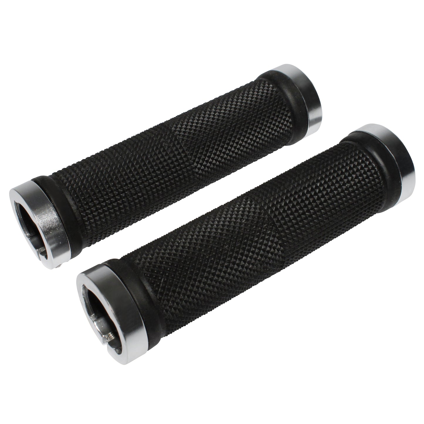 Poignées City VTT Newton grip diamants noir 130mm double collier