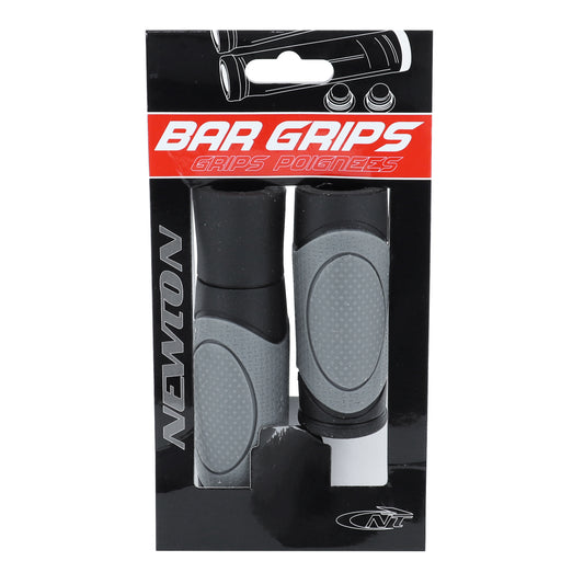 Poignées City VTT Newton bi-matière noir gris 125-90mm