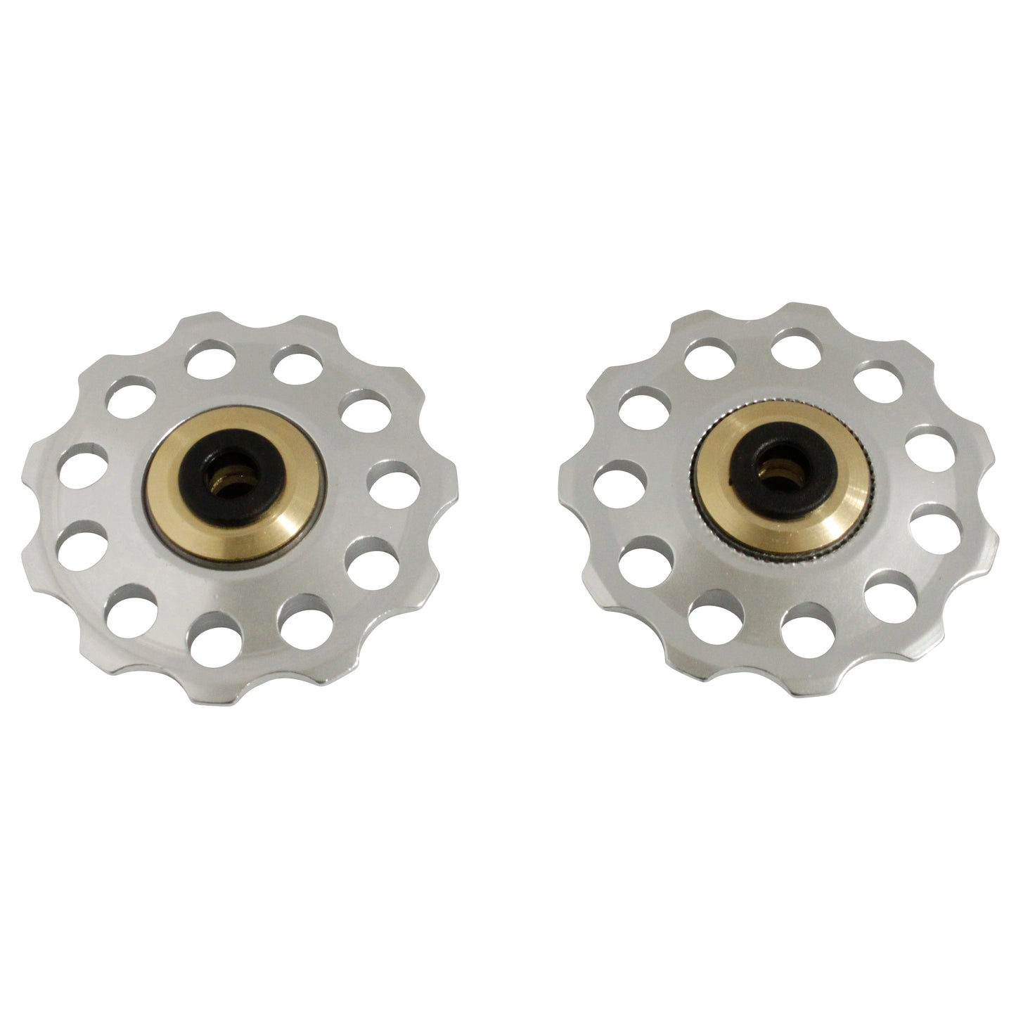 PCP Derailleur Pulley 9-10sp. silver alloy with bearings 10T set of 2