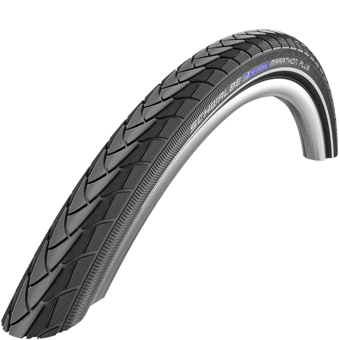City Tire 16 X 1.35 Schwalbe Marathon Plus Black TR (35-349) 5mm Reinforcement Reflective Sidewall E-bike Compatible