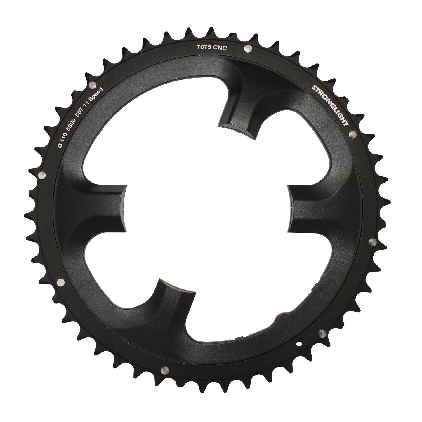 Plateau route Stronglight 4 bras D110 pour Shimano 105 5800 50D ext