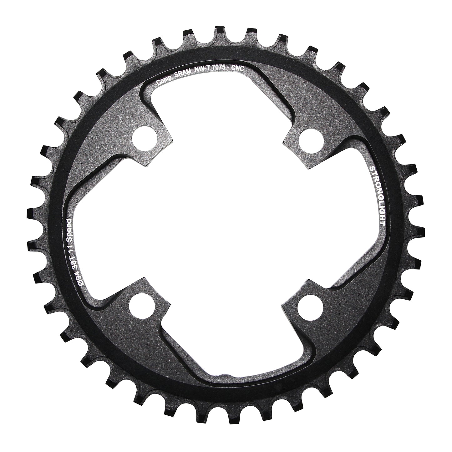 Plateau VTT 4 bras Stronglight D94 pour SRAM X01 mono 38D 11V NW