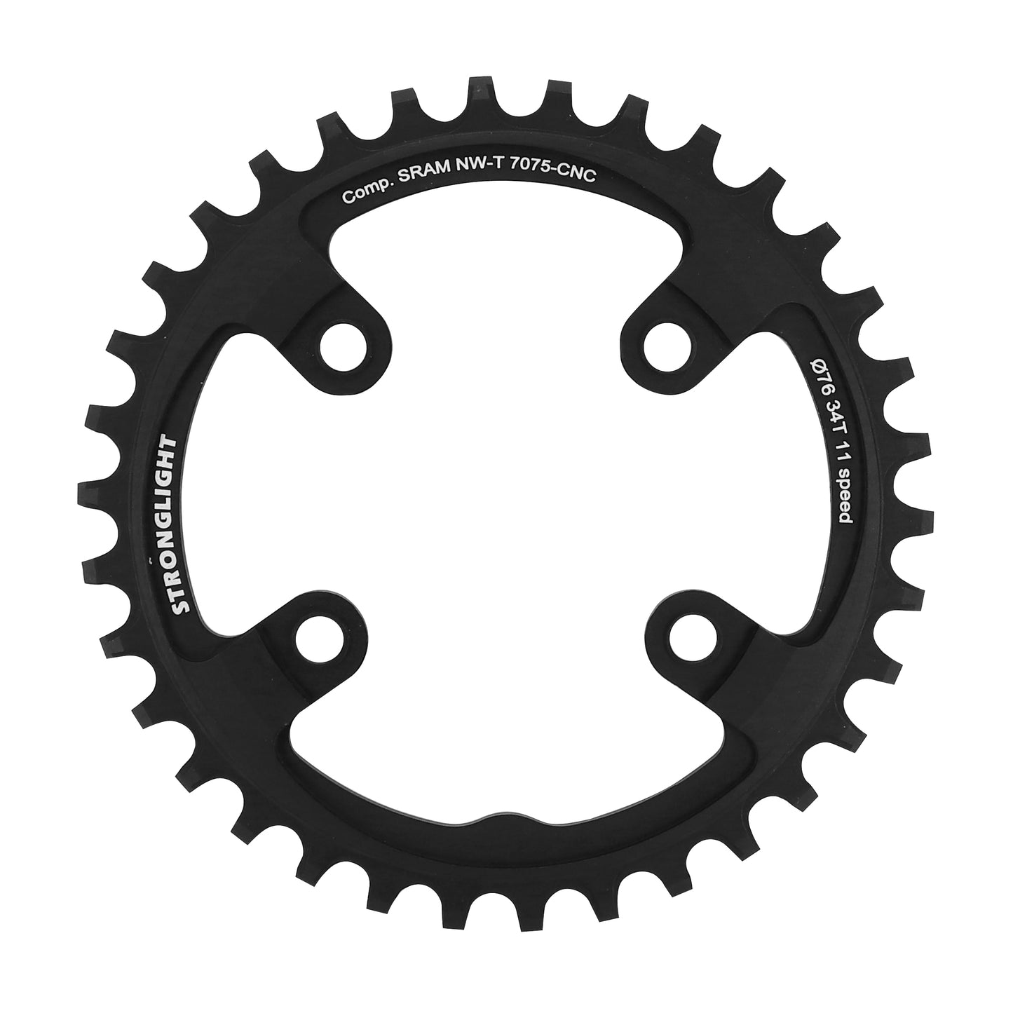 Plateau VTT 4 bras Stronglight D76 pour SRAM XX1 mono 34D 11V NW