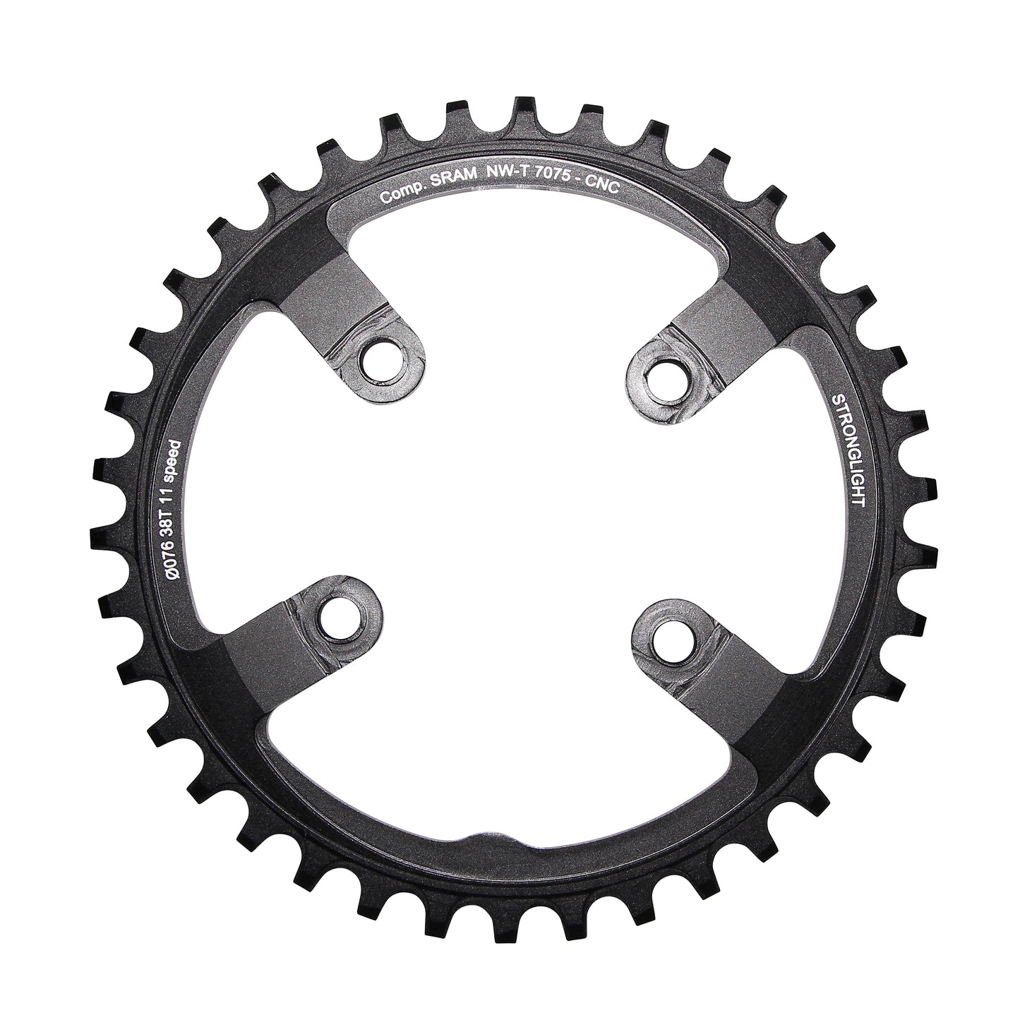 Plateau VTT 4 bras Stronglight D76 pour SRAM XX1 mono 38D 11V NW