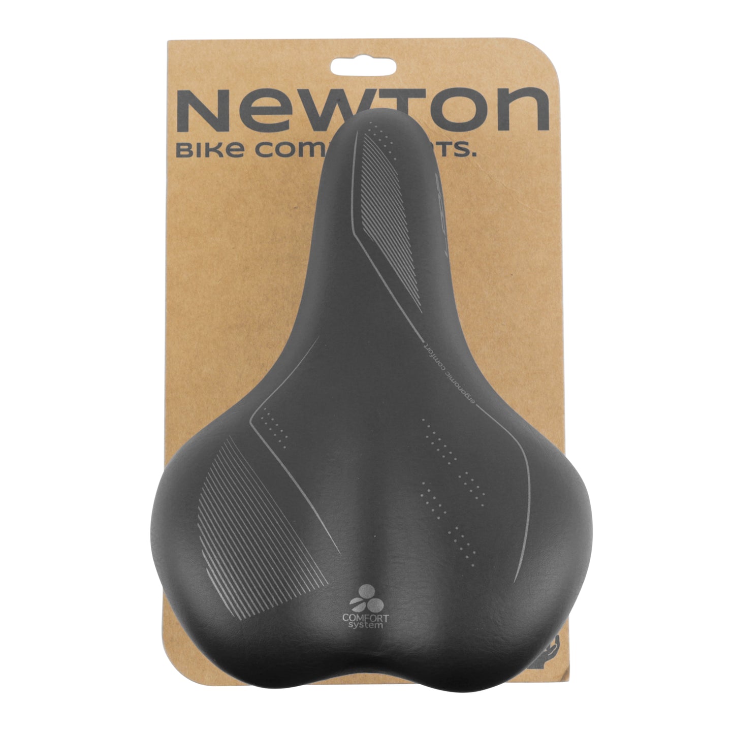 Selle Newton City Gray Line femme gel noir 265x184