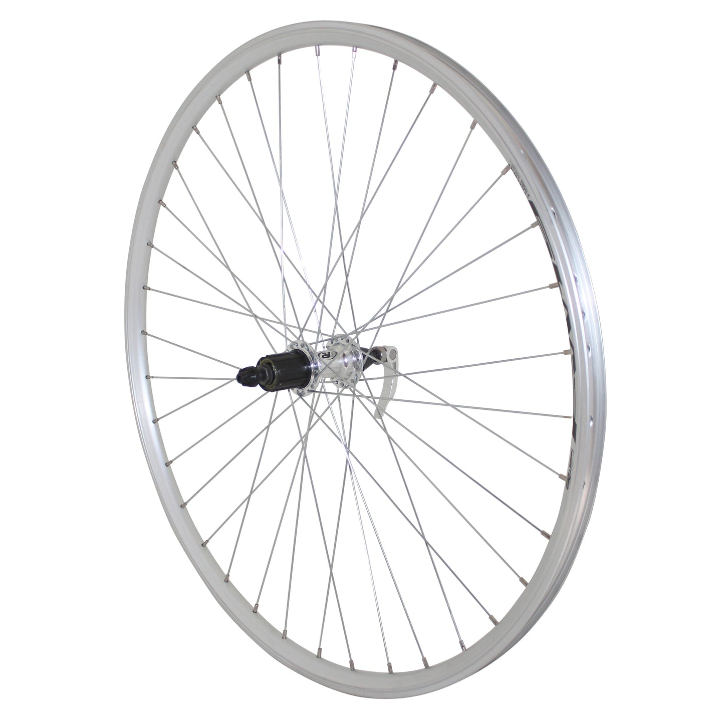 Velox hybrid bike wheel 700x35 ER10 silver rear QC300 rim brake