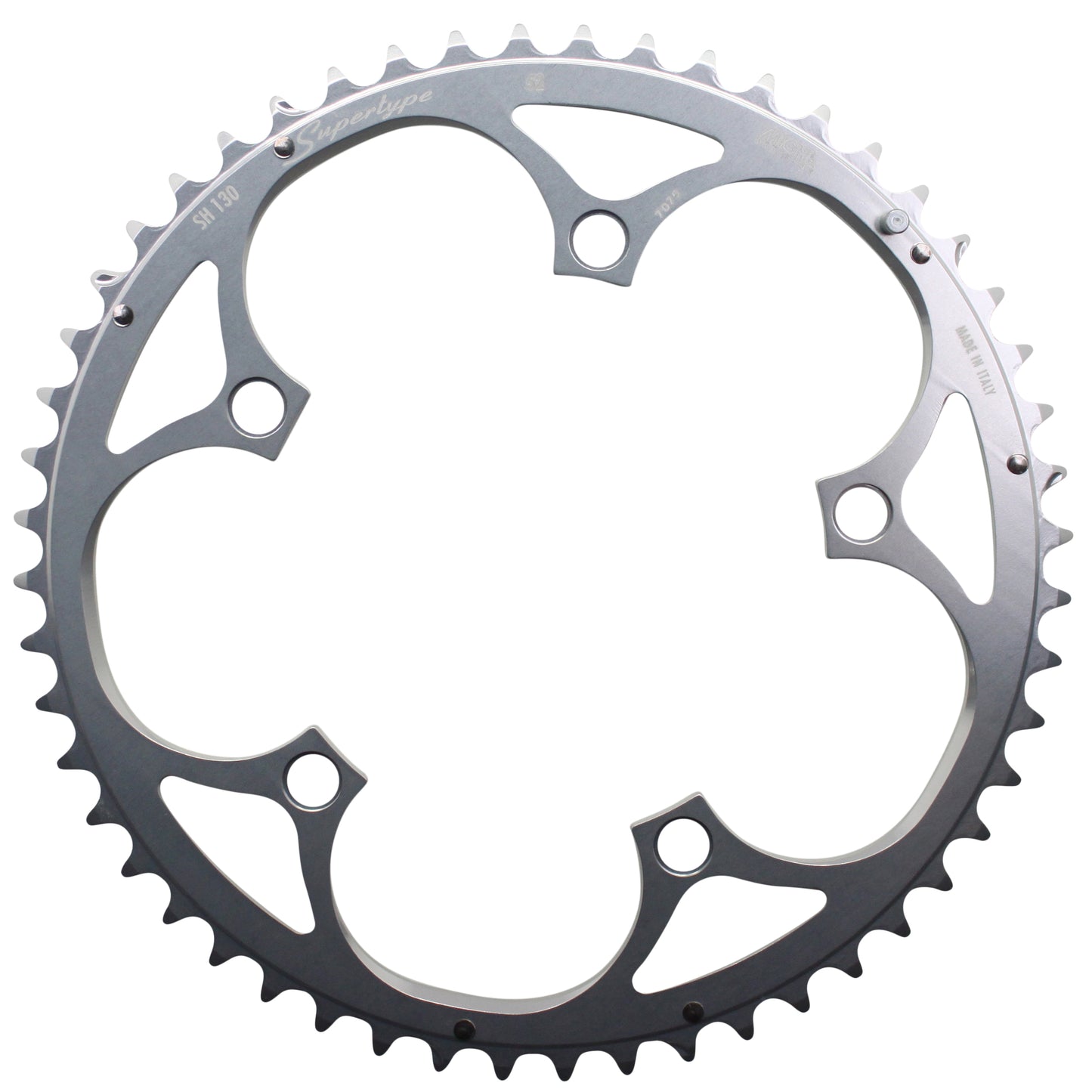 Plateau route 5 bras Miche D130 52D ext Shimano 9-10V argent