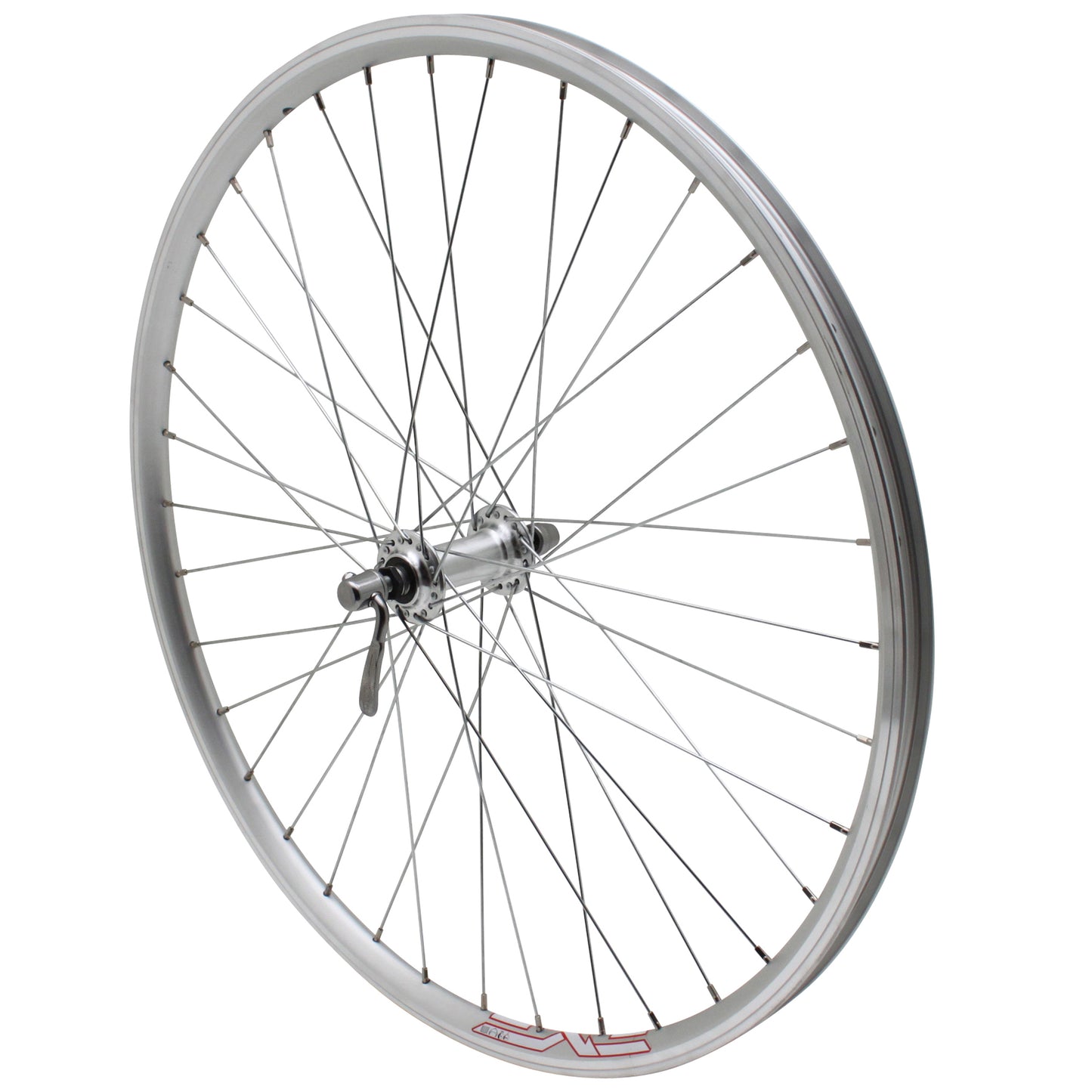 Roue VTT Velox patin blocage 26" ER10 avant argent moyeu alu