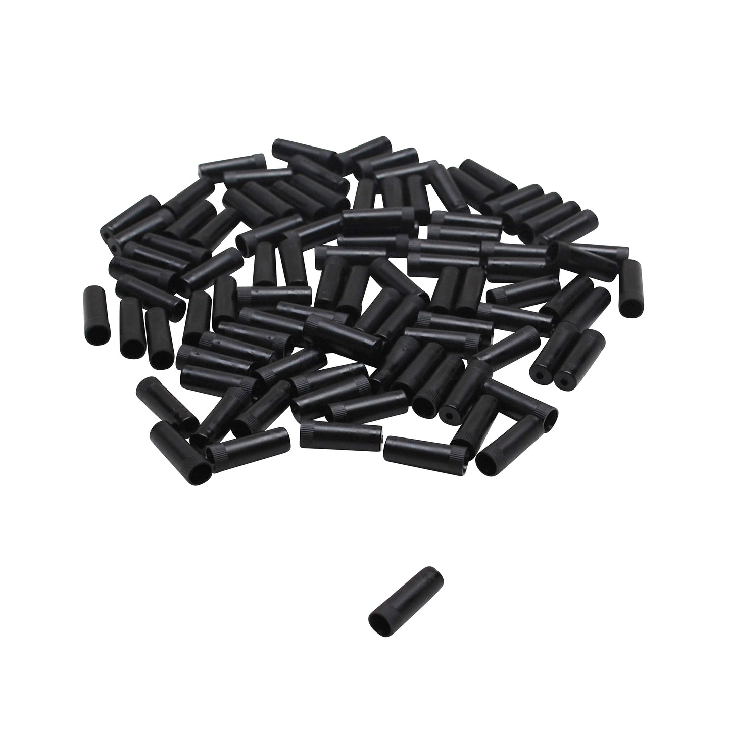 5mm black plastic cable end cap (box of 100)