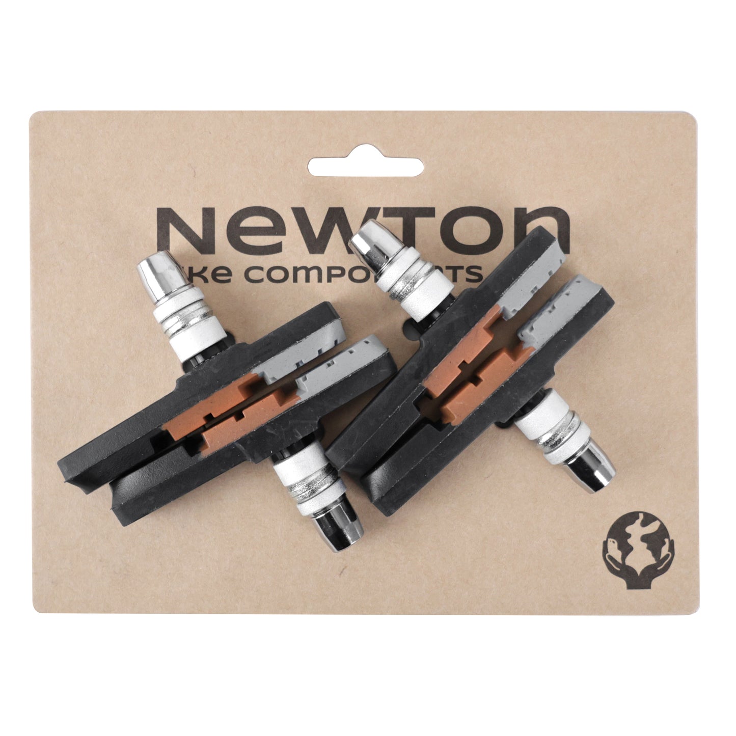 Porte-patins frein VTT orange Newton à vis déportée 72 mm