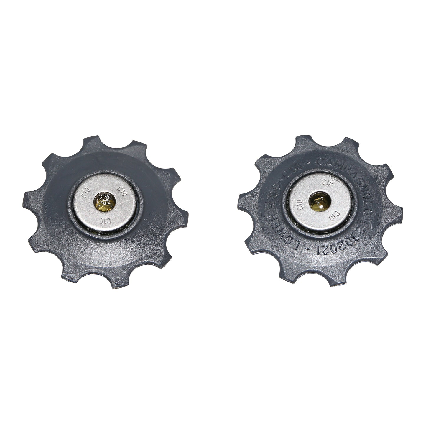 Campagnolo 10-speed derailleur pulley.