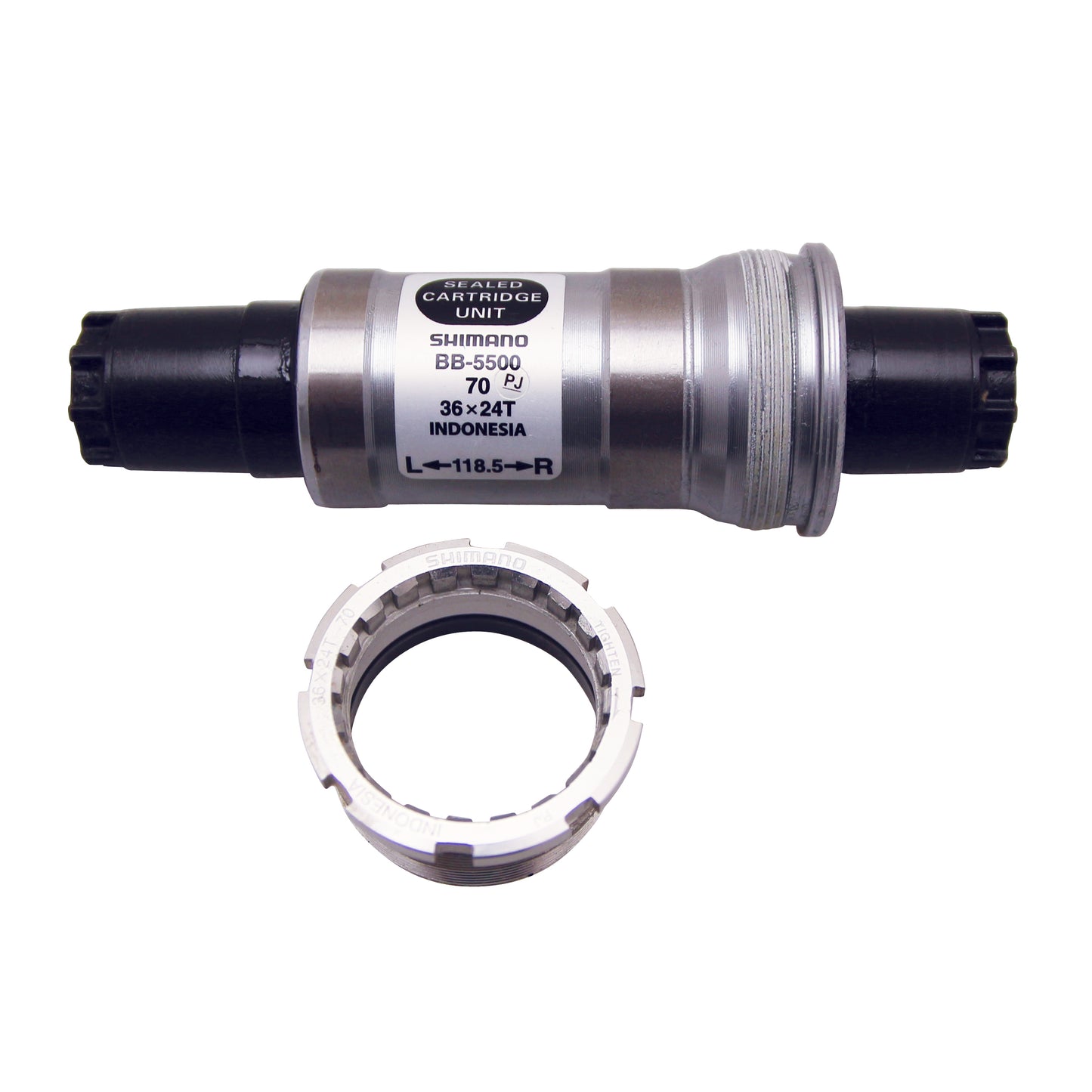 Boîtier pédalier Shimano octalink 105-ultegra 118,5mm filetage italien - 36x24