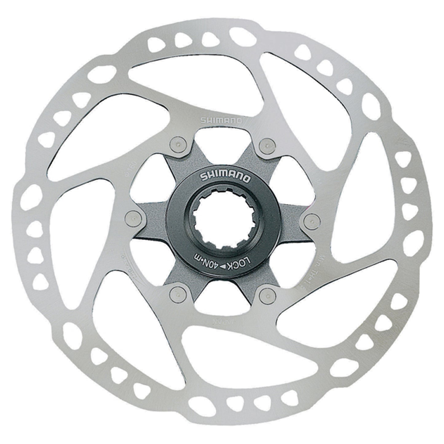 Disque de frein VTT Centerlock Shimano 160mm Deore-SLX RT64 avec contre écrou