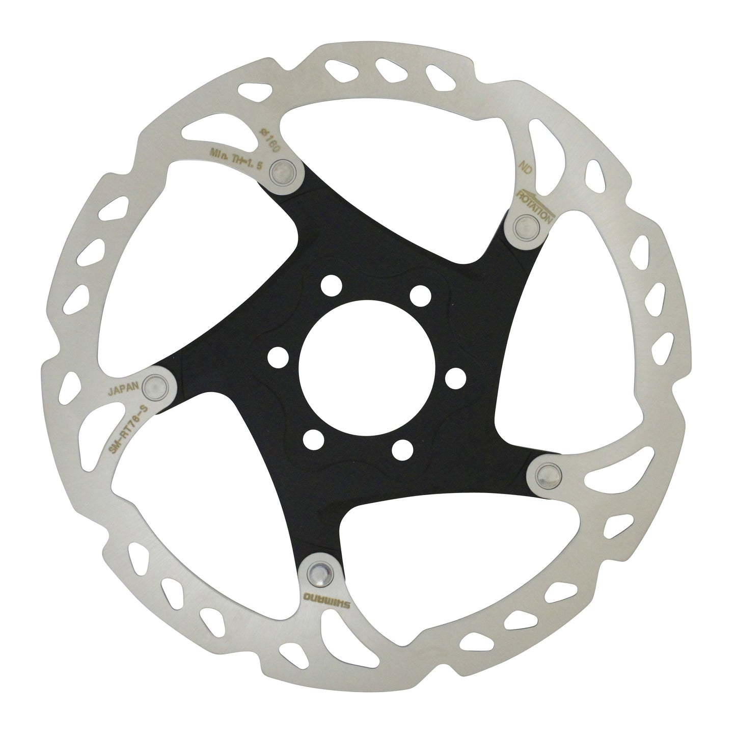 Disque de frein VTT 6 trous Shimano 160mm XT / RT76S