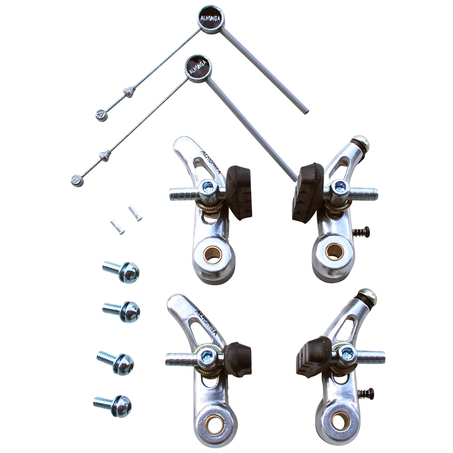 PCP silver aluminum cantilever VTT brake caliper (2 pairs)