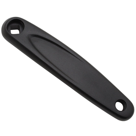 Newton left crank, wide aluminium, black, 170mm
