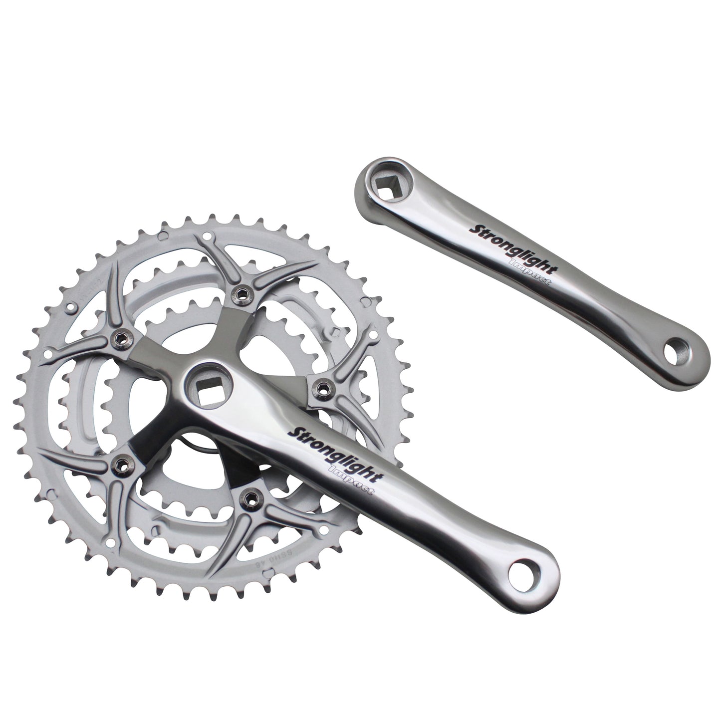 Stronglight Impact Eco road crankset silver 170 48x38x28 axle 115