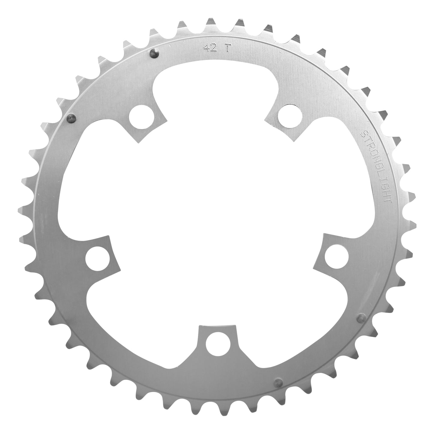 Stronglight Dural D110 42T inner Shimano silver 8-9 speed chainring