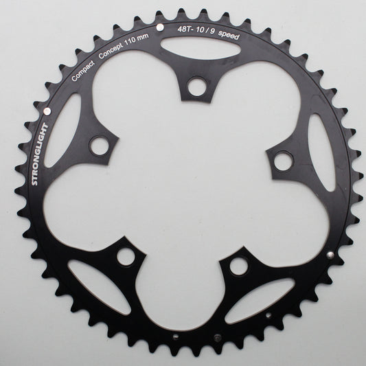 Plateau route Stronglight Dural D110 48D ext Shimano noir 8-9V