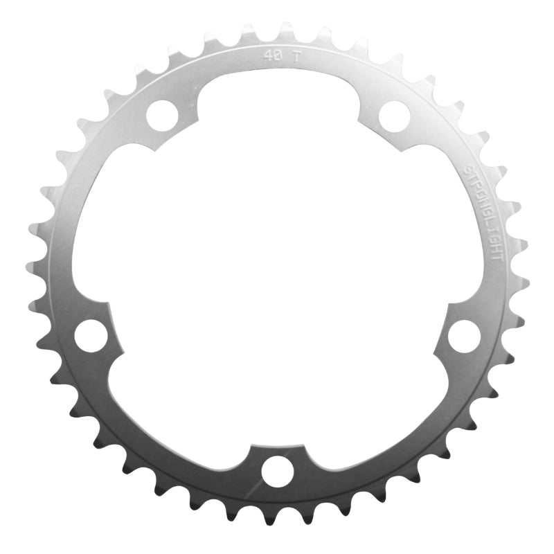 Plateau route Stronglight Dural 5 bras D130 40D int Shimano argent 8-9V