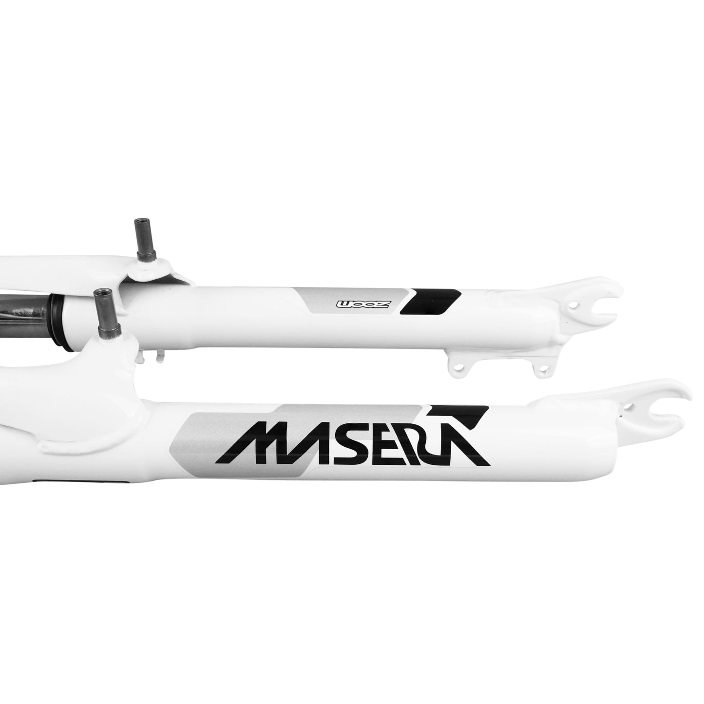 26" Zoom 386mlo MTB fork, adjustable-lockable white coil, 60mm travel, smooth steerer 285mm 1-1/8"-28.6