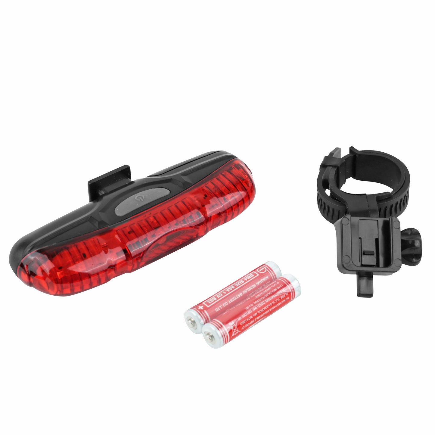 Eclairage vélo à pile arrière sur tige de selle Newton flash 5 leds 3 fonctions noir livré avec 2 piles aaa