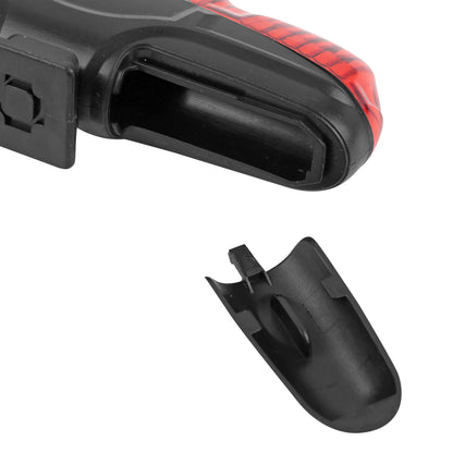 Eclairage vélo à pile arrière sur tige de selle Newton flash 5 leds 3 fonctions noir livré avec 2 piles aaa