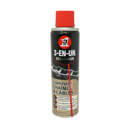 Lubrifiant WD/40 3/en/un PTFE pour chaîne et câble (aérosol 250 ml)