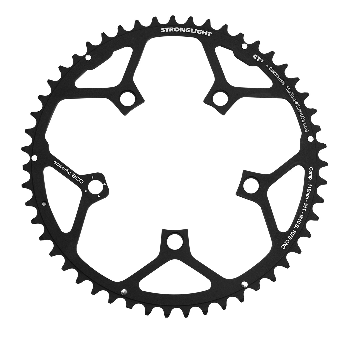 Plateau route Stronglight UltraTorque CT2 D110 51D ext Campagnolo 11V