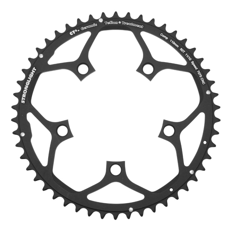 Plateau route Stronglight CT2 D110 50D ext Shimano noir 10-11V