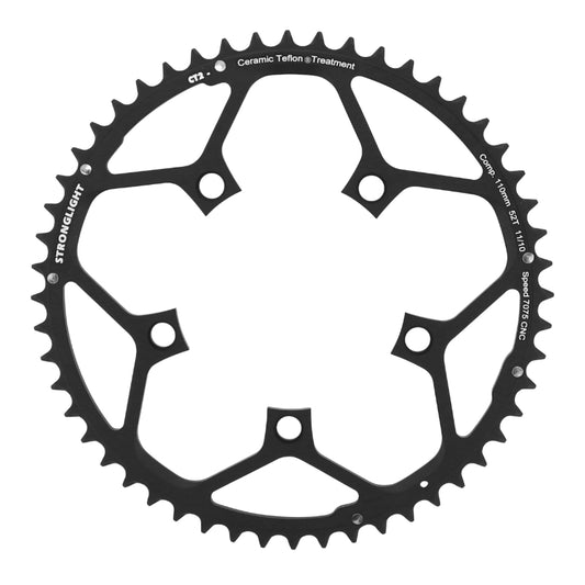 Plateau route Stronglight CT2 D110 52D ext Shimano noir 10-11V