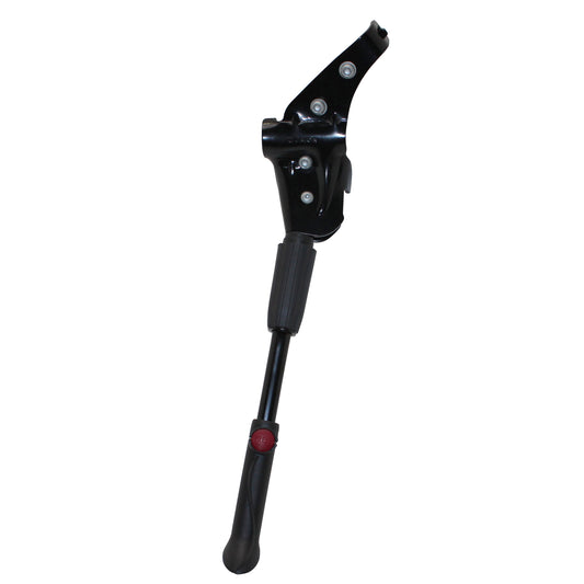 Newton adjustable 24-28" rear side bike kickstand, chainstay-seatstay mount, black aluminum