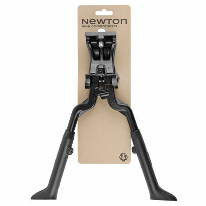 Béquille vélo double centrale Newton 24-28" réglable alu noir