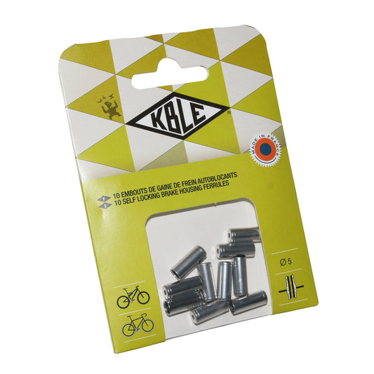 Self-locking end cap for 5 mm silver housing (pack of 10)