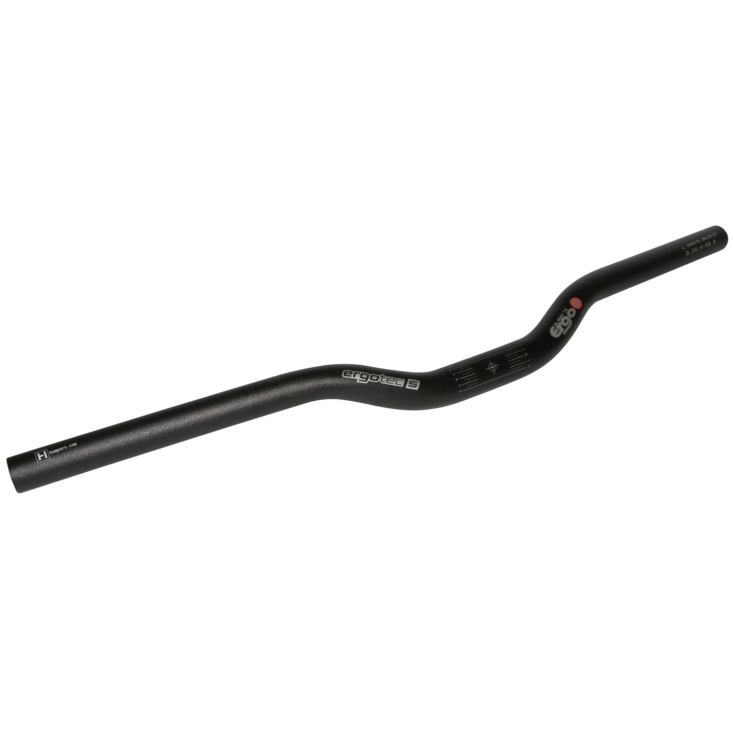 Cintre VTT demi relève Ergotec 5 m alu noir diam 25,4mm l 590mm relève 30mm