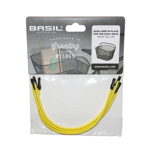 Cordon élastique fluo jaune pour panier maille Basil