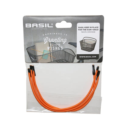 Cordon élastique fluo orange pour panier maille Basil