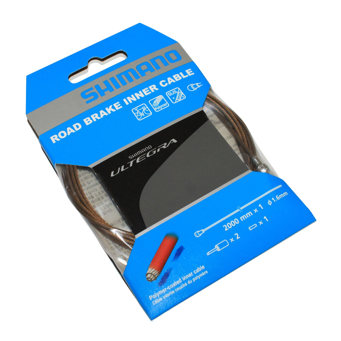 Câble de frein Shimano route polymère 1,2mm 2,10m ultegra 6800-dura ace 9000 (vendu à l'unité)