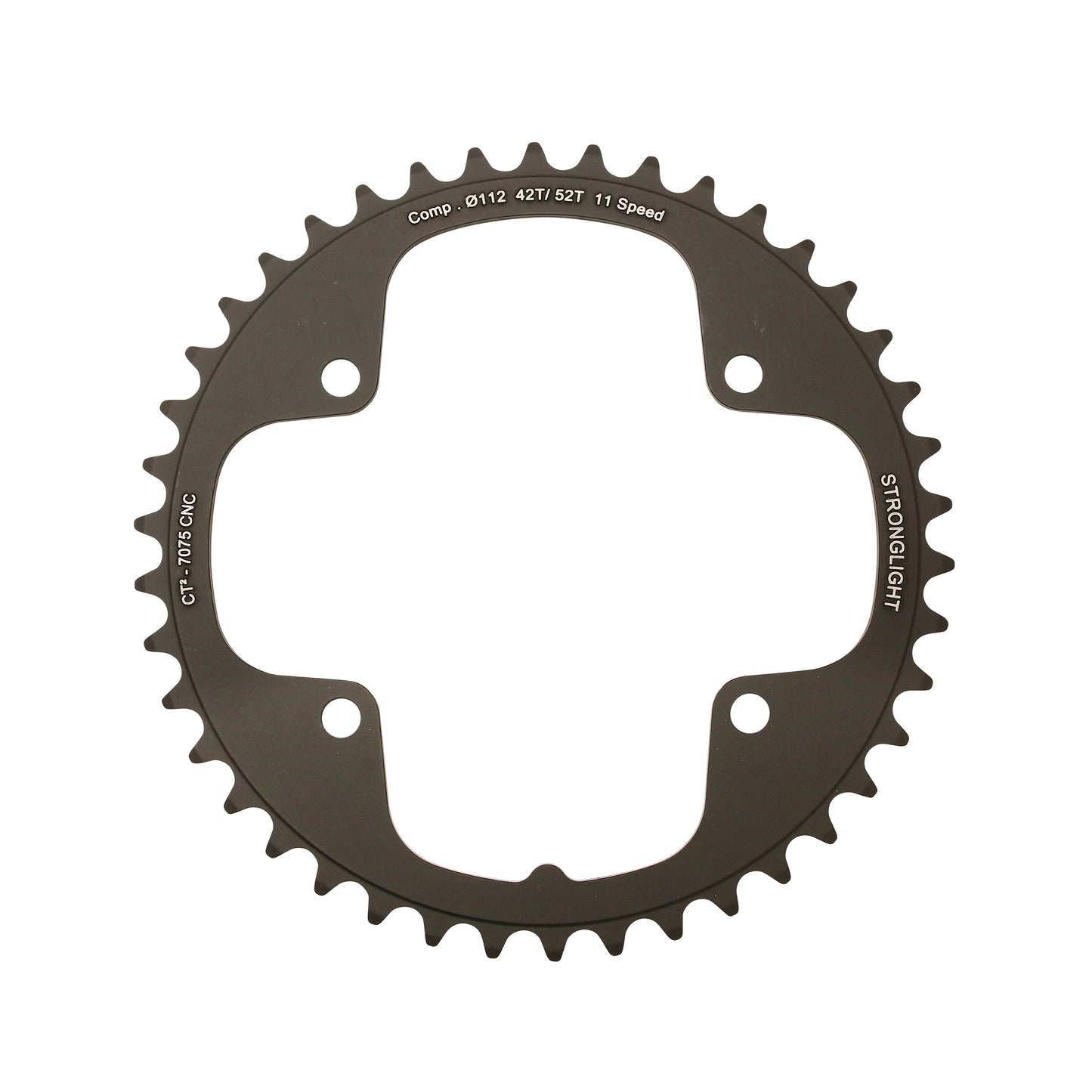 Plateau route Stronglight 4 bras D112 pour Campagnolo UT 42D int