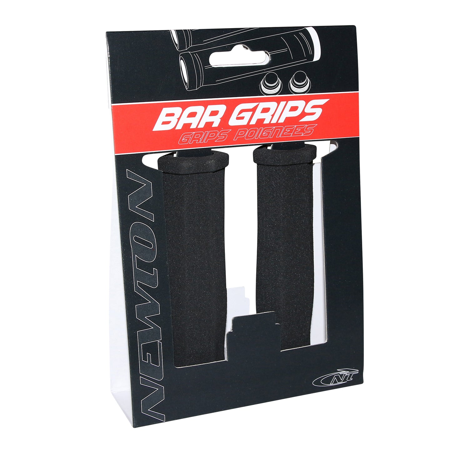 Poignées City VTT Newton mousse haute densité noir 125mm
