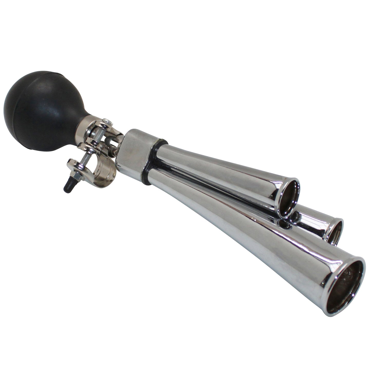 Sonnette à trompe vélo chrome 3 sons