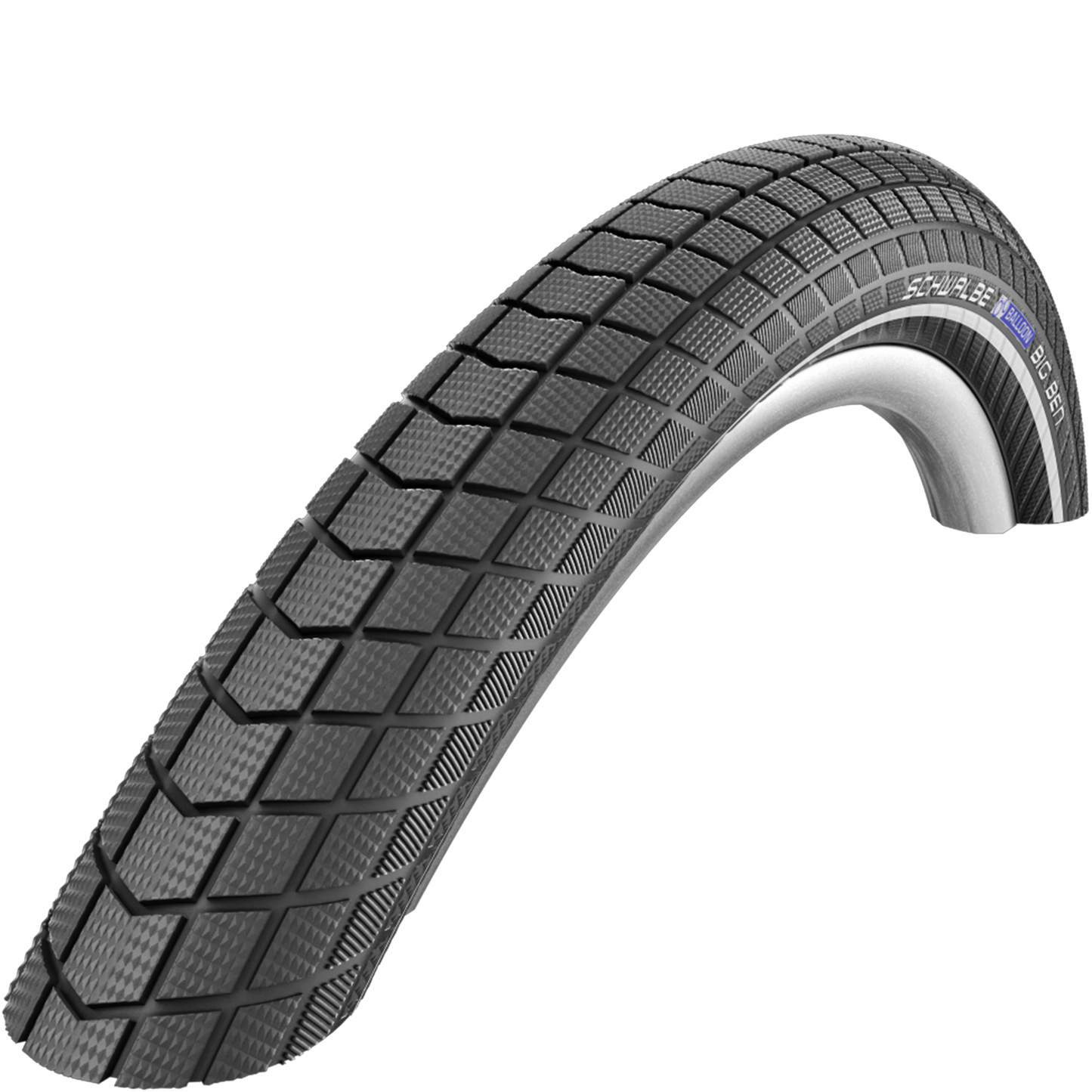 Pneu VTT Urbain - VAE 29 X 2.00 Schwalbe Big Ben TR Noir (50-622) Renfort RaceGuard flanc Reflex Homologué VAE e50