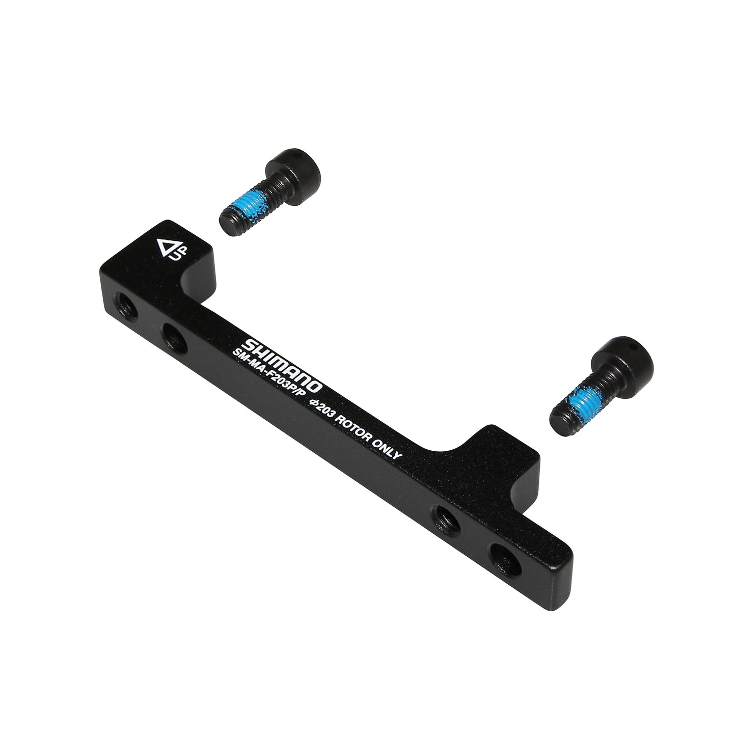 Adaptateur / réhausse frein à disque VTT post-mount avant Shimano sur fourche étrier 160mm pour disque 203mm