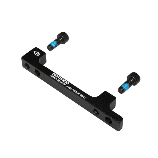 Adaptateur / réhausse frein à disque VTT post-mount avant Shimano sur fourche étrier 160mm pour disque 203mm
