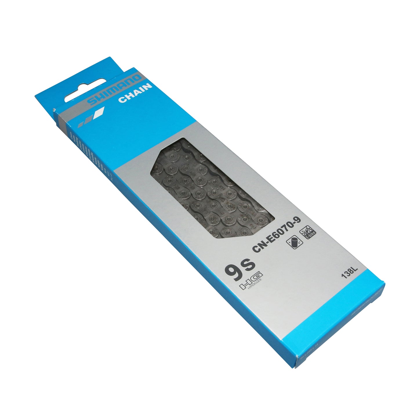9-speed e-bike chain. Shimano CN-E6070 138 links