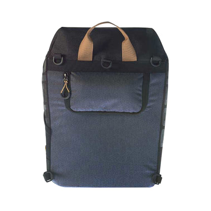 Sacoche arrière sac à dos vélo latérale Basil miles droit-gauche système fixation hook-on waterproof 17l bleu-noir 44x14x31cm